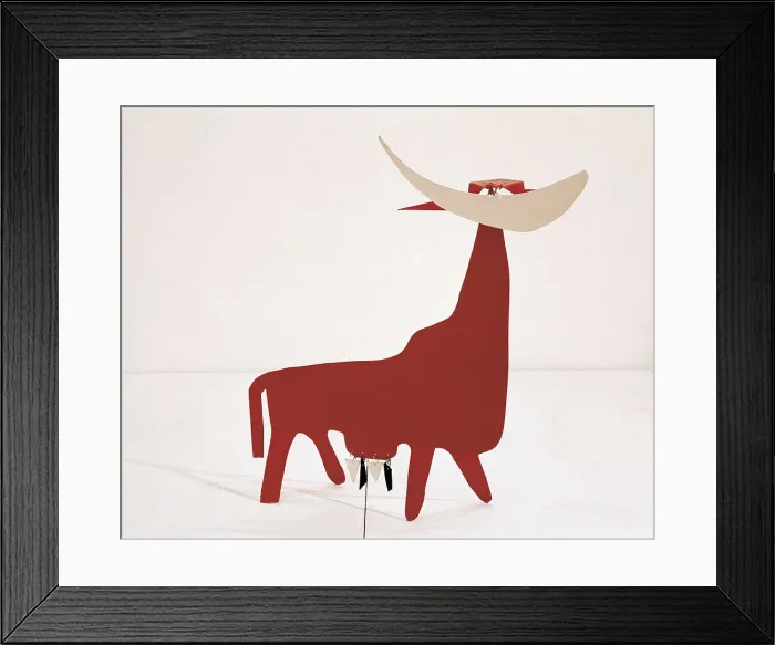 Framed Print : CALDER, Alexander (1898-1976). The Cow. 1971. Painted aluminium. Sculpture. SPAIN. Barcelona. Galerie Maeght (Maeght Gallery)