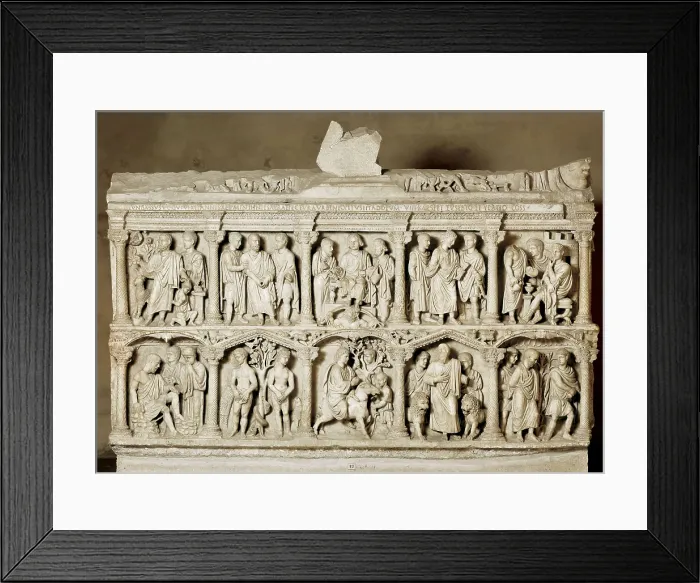 Framed Print : Sarcophagus of Giunio Basso. 359. Scenes from the Bible. Paleo-christian art. Relief on marble. VATICAN CITY. Vatican Museums. AISA / Everett Collection**US SALES ONLY** Framed Print : Sarcophagus of Giunio Basso. 359. Scenes from the Bible. Paleo-christian art. Relief on marble. VATICAN CITY. Vatican Museums. AISA / Everett Collection**US SALES ONLY**