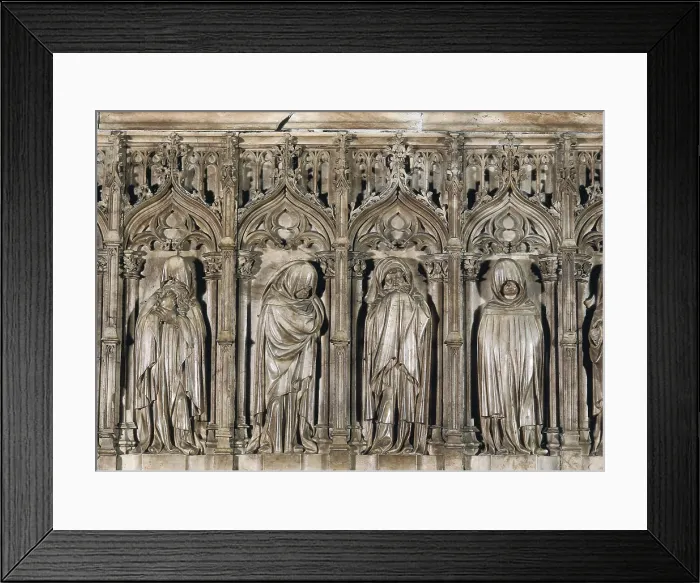 Framed Print : CANET, Antonio (1394-1431). Sepulchre of the Bishop Ramon d'Escales. 1409 - 1411. SPAIN. Barcelona. Cathedral. Alabaster. Work located at the Chapel of the Holy Innocents Framed Print : CANET, Antonio (1394-1431). Sepulchre of the Bishop Ramon d'Escales. 1409 - 1411. SPAIN. Barcelona. Cathedral. Alabaster. Work located at the Chapel of the Holy Innocents