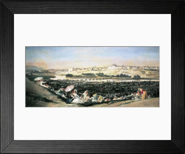 Framed Print : GOYA Y LUCIENTES, Francisco de (1746-1828). The Meadow of San Isidro. 1791. View of the meadow on the 15th May, during the festivities of the Saint Framed Print : GOYA Y LUCIENTES, Francisco de (1746-1828). The Meadow of San Isidro. 1791. View of the meadow on the 15th May, during the festivities of the Saint