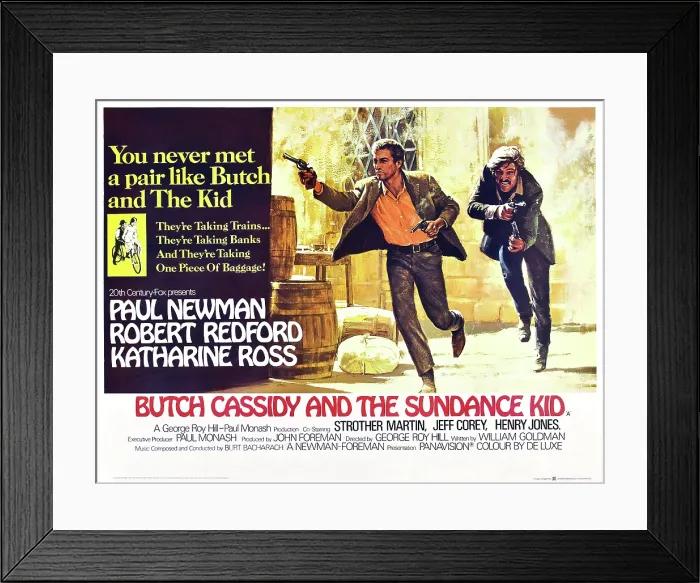 Framed Print : BUTCH CASSIDY AND THE SUNDANCE KID, from left: Paul Newman, Robert Redford, 1969
