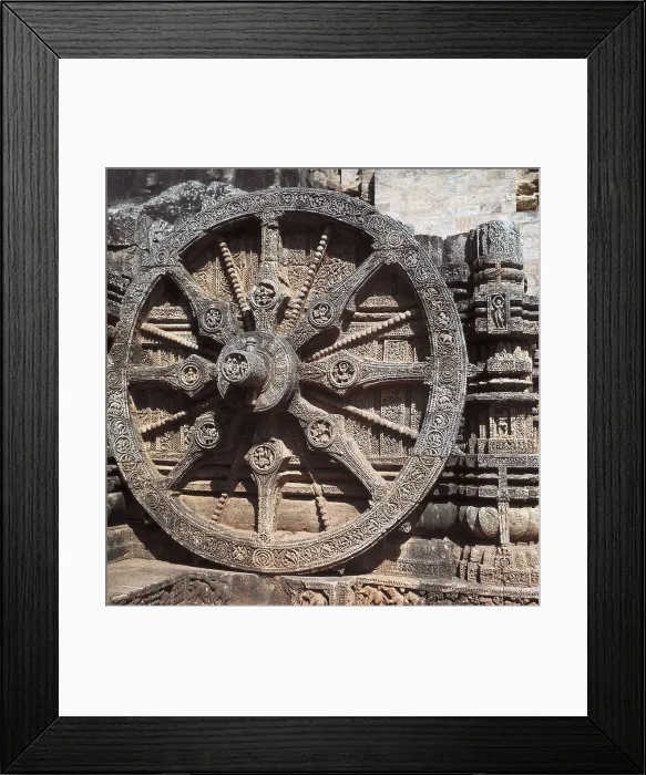 Framed Print : Sun Temple. INDIA. Konarak. Sun Temple. Wheel. Hindu art. Relief on rock. AISA / Everett Collection**US SALES ONLY**