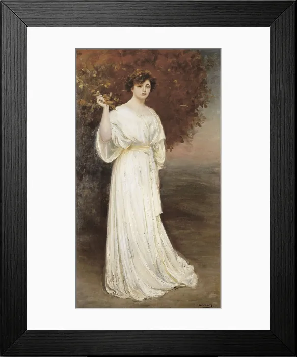 Framed Print : CASAS i CARBO, Ramn (1866-1932). Portrait of Mrs. 1899 - 1905. Modernism. Oil on canvas. SPAIN. Barcelona. National Art Museum of Catalonia