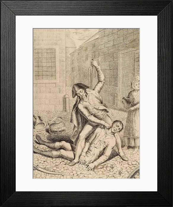 Framed Print : Spain. Peninsular War (1808-1814). Countryman killing off a French soldier. Etching. SPAIN. Madrid. Municipal Museum. AISA / Everett Collection**US SALES ONLY**