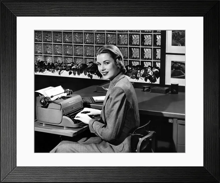Framed Print : Grace Kelly in her days as a model around 1950