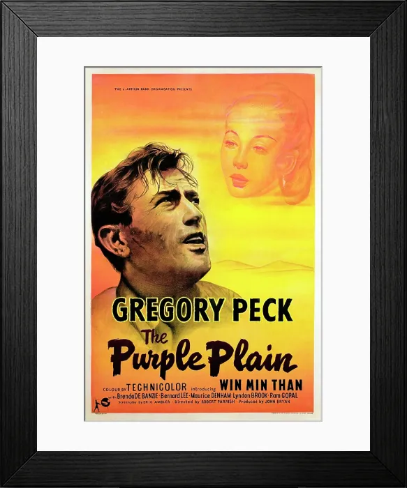 Framed Print : THE PURPLE PLAIN, Gregory Peck, Win Min Than, 1954