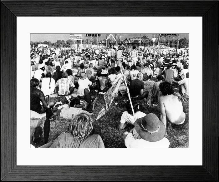 Framed Print : Hippie youths at the Celebration of Life rock festival