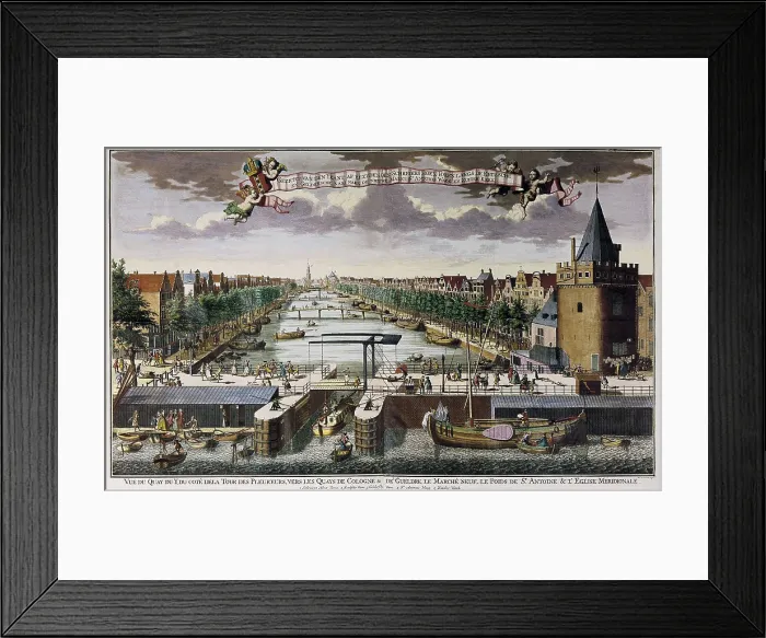 Framed Print : Amsterdam in 1617. Engraving. AISA / Everett Collection**US SALES ONLY**
