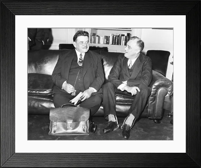 Framed Print : Edouard Herriot ((left), former French Prime Minister with President Franklin Roosevelt. White House, Washington, D.C. April 28, 1933. (CSU_2015_9_948) Framed Print : Edouard Herriot ((left), former French Prime Minister with President Franklin Roosevelt. White House, Washington, D.C. April 28, 1933. (CSU_2015_9_948)