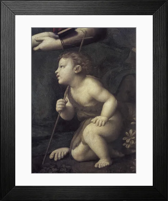 Framed Print : Raphael (1483-1520). La Belle Jardiniere. 1507. Right lower detail depicting Saint John the Baptist. Renaissance art. Cinquecento. Oil on wood. FRANCE. Paris. Louvre Museum Framed Print : Raphael (1483-1520). La Belle Jardiniere. 1507. Right lower detail depicting Saint John the Baptist. Renaissance art. Cinquecento. Oil on wood. FRANCE. Paris. Louvre Museum