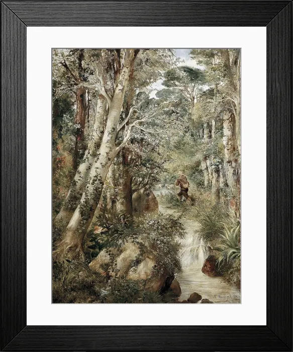 Framed Print : MARTI i ALSINA, Ramon (1826-1894). Hunting Scene. s.XIX. Oil on canvas. SPAIN. Monistrol de Montserrat. Museum of Montserrat. AISA / Everett Collection**US SALES ONLY**
