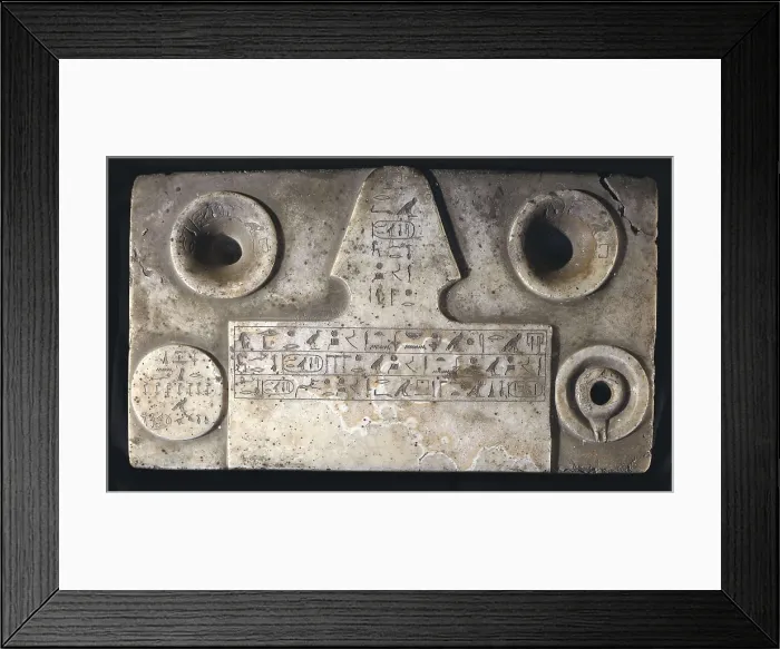 Framed Print : Offering Table. 2323 -2150 BC. 6th Dynasty. Egyptian art. Old Kingdom. Sculpture. EGYPT. Cairo. Egyptian Museum. Proc: EGYPT. Saqqara. AISA / Everett Collection**US SALES ONLY**