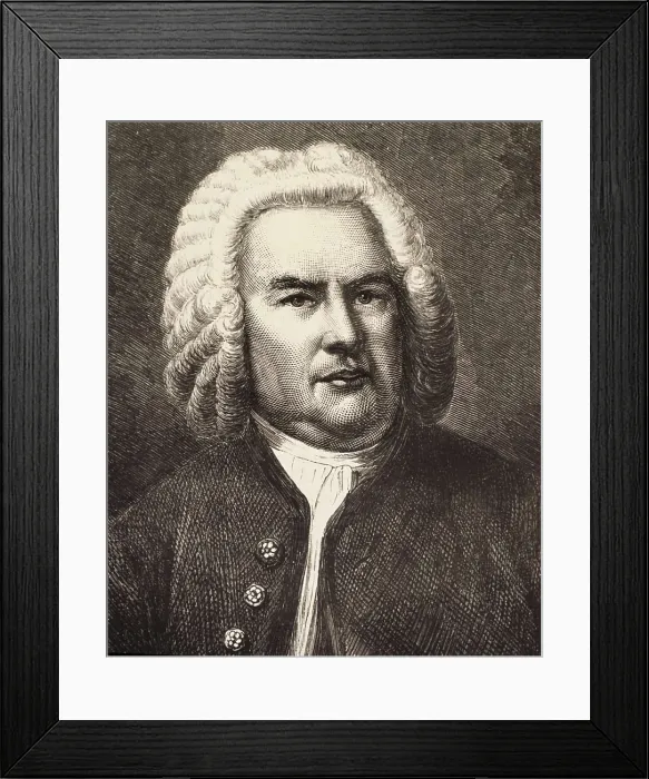 Framed Print : BACH, Johann Sebastian (1685-1750). Engraving. AISA / Everett Collection**US SALES ONLY** Framed Print : BACH, Johann Sebastian (1685-1750). Engraving. AISA / Everett Collection**US SALES ONLY**