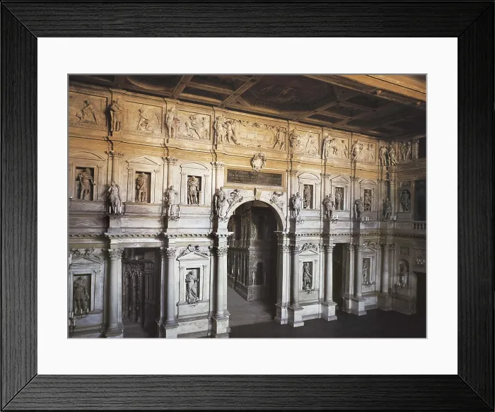 Framed Print : PALLADIO, Andrea di Pietro dalla Gondola, called Andrea (1508-1580). Olympic Theatre. ITALY. Vicenza. Olympic Theatre. Renaissance art. Cinquecento. Architecture