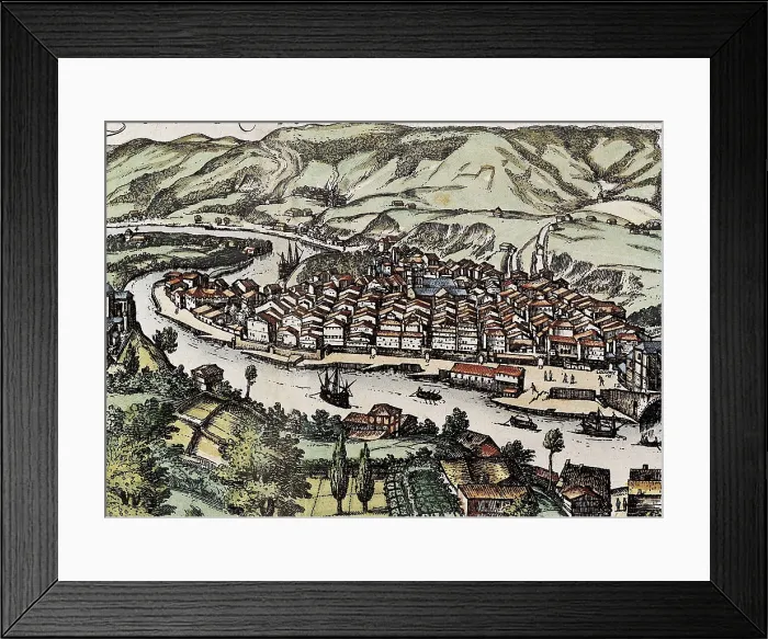 Framed Print : AISA / Everett Collection HOGENBERG, Franz (1535-1590). Civitatis Orbis Terrarum. 1572-1617. Bilbao (1575). Central detail of the estuary Framed Print : AISA / Everett Collection HOGENBERG, Franz (1535-1590). Civitatis Orbis Terrarum. 1572-1617. Bilbao (1575). Central detail of the estuary