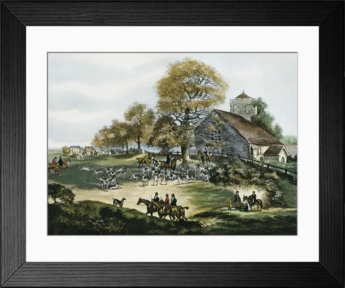 Framed Print : Fox Hunting in Surrey in 1824. Litography. AISA / Everett Collection**US SALES ONLY** Framed Print : Fox Hunting in Surrey in 1824. Litography. AISA / Everett Collection**US SALES ONLY**
