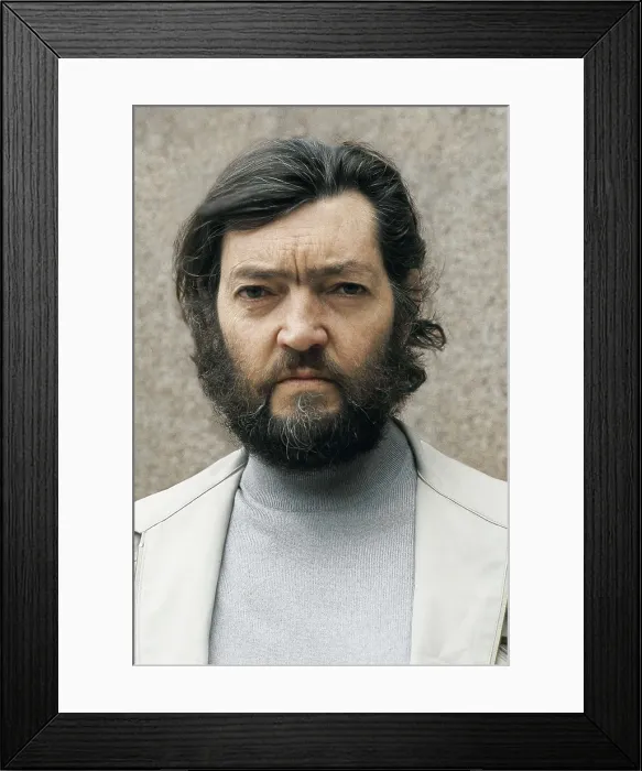 Framed Print : CORTAZAR, Julio (1914-1984). Portrait of 1981. AISA / Everett Collection**US SALES ONLY**