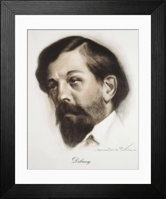 Framed Print : DEBUSSY, Claude (1862-1918). Portrait of Bernardino de Pantorba. Litography. AISA / Everett Collection**US SALES ONLY** Framed Print : DEBUSSY, Claude (1862-1918). Portrait of Bernardino de Pantorba. Litography. AISA / Everett Collection**US SALES ONLY**
