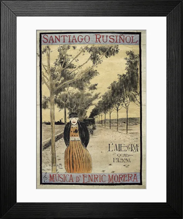 Framed Print : RUSIOL i PRATS, Sainttiago (1861-1931). L'Alegria que passa. ca. 1891 Framed Print : RUSIOL i PRATS, Sainttiago (1861-1931). L'Alegria que passa. ca. 1891