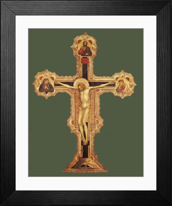 Framed Print : Giotto di Bondone (1267-1337). Crucifix. 1317. Renaissance art. Trecento. ITALY. Padua. Municipal Museum of Padua. Proc: ITALY. Padua. Scrovegni Chapel