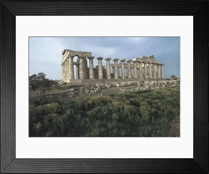 Framed Print : Temple of Hera or Heraion. 538 BC. ITALY. SICILY. TRAPANI. Selinunte. Archaic Greek art. Architecture. AISA / Everett Collection**US SALES ONLY**