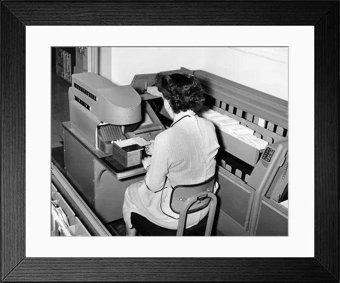Framed Print : IBM has developed an information system that provides immediate signature identification for banks