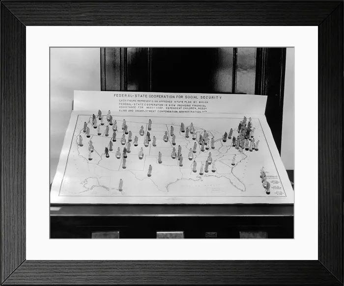 Framed Print : Social Security Board ready to operate Framed Print : Social Security Board ready to operate