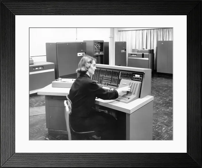 Framed Print : IBM 702, was a giant brain designed for business