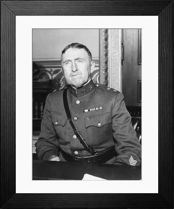 Framed Print : Gen. John L. Hines, Chief of Staff of the U.S. Army from 1924 to 1926. Hines commanded the 1st Brigade, 1st Division, in France during World War I