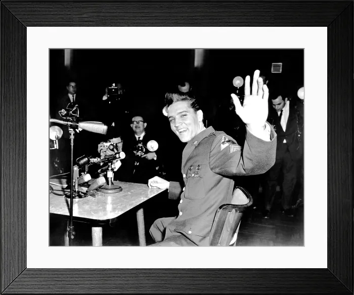 Framed Print : US Army recruit Elvis Presley, ca. 1958-60