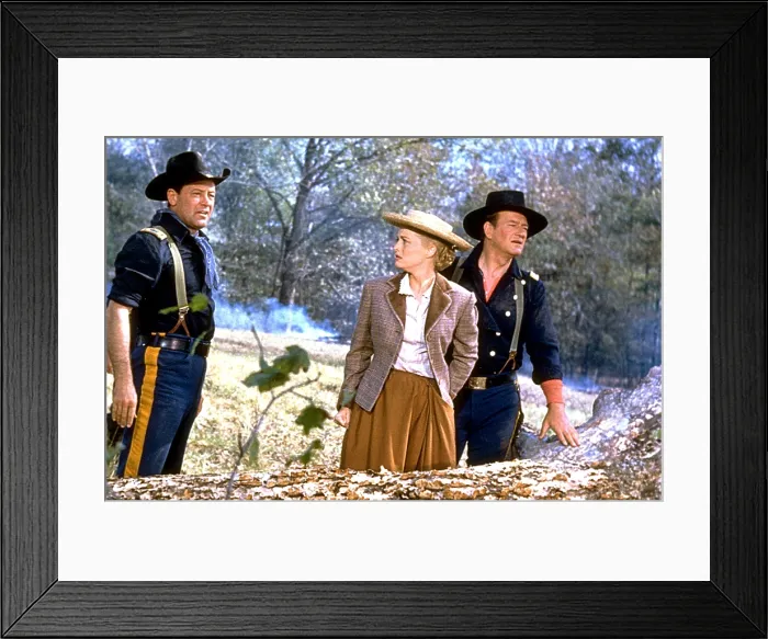 Framed Print : THE HORSE SOLDIERS, William Holden, Constance Towers, John Wayne, 1959