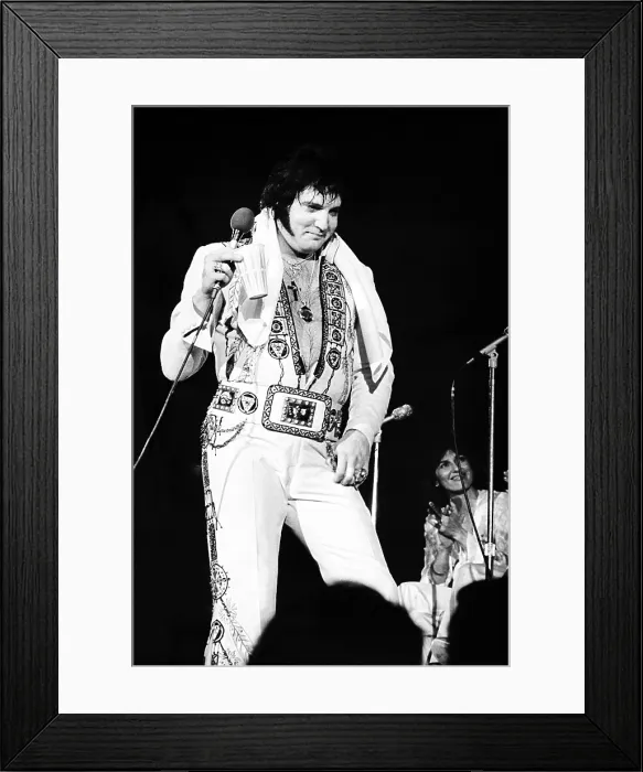 Framed Print : Elvis Presley, Hollywood, Florida, February 12, 1977 Framed Print : Elvis Presley, Hollywood, Florida, February 12, 1977