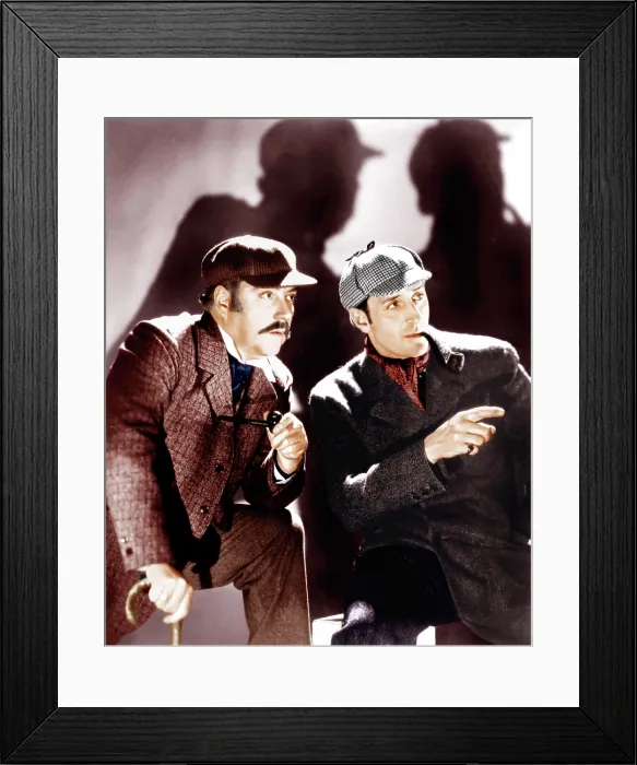 Framed Print : THE HOUND OF THE BASKERVILLES, from left: Nigel Bruce, Basil Rathbone, 1939. 20th Century Fox Film Corporation, TM & Copyright / courtesy Everett Collection Framed Print : THE HOUND OF THE BASKERVILLES, from left: Nigel Bruce, Basil Rathbone, 1939. 20th Century Fox Film Corporation, TM & Copyright / courtesy Everett Collection