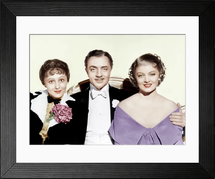 Framed Print : THE GREAT ZIEGFELD, from left: Luise Rainer, William Powell, Myrna Loy, 1936