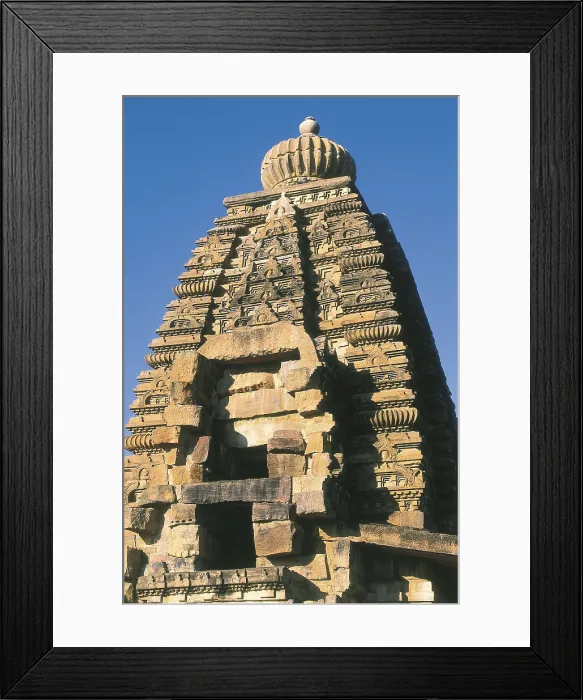 Framed Print : INDIA. KARNATAKA. Pattadakal. Galaganatha Temple (7th-8th c.). Detail of the Shikhara, main tower of the temple (Calukya art). AISA / Everett Collection**US SALES ONLY**