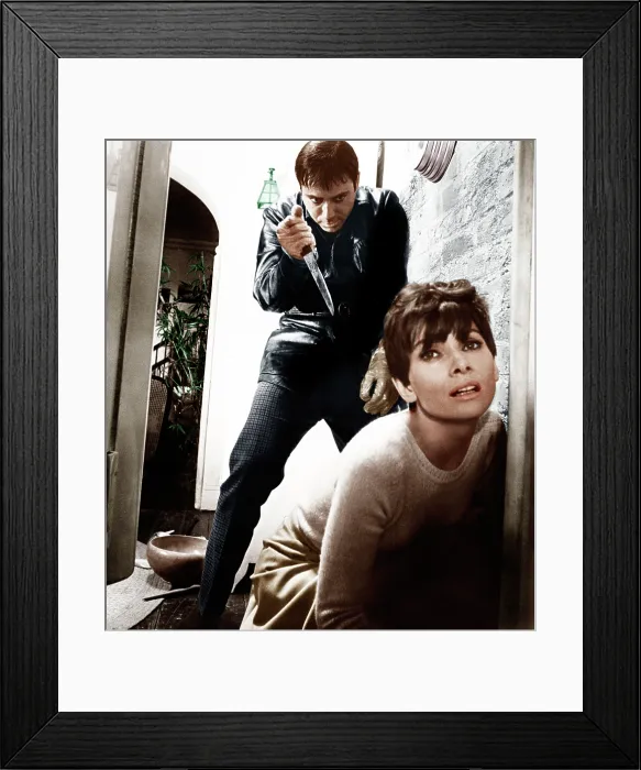 Framed Print : WAIT UNTIL DARK, from left: Alan Arkin, Audrey Hepburn, 1967