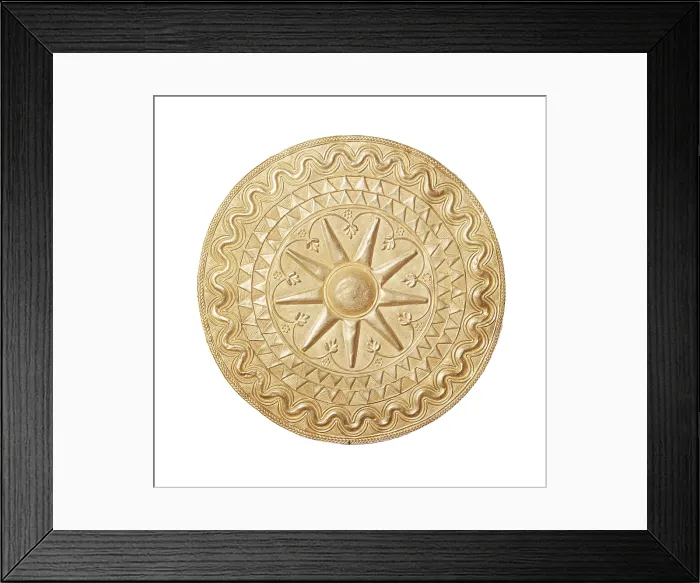 Framed Print : Asante gold disc. s.XIX. Ashanti art. Jewelry. UNITED KINGDOM. London. The British Museum. Proc: GHANA. AISA / Everett Collection**US SALES ONLY** Framed Print : Asante gold disc. s.XIX. Ashanti art. Jewelry. UNITED KINGDOM. London. The British Museum. Proc: GHANA. AISA / Everett Collection**US SALES ONLY**