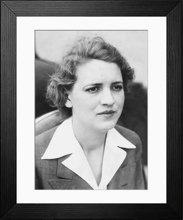 Framed Print : Jacqueline Cochran in 1936. She grew up in poverty, was trained as a nurse, and then became one of the country's more skilled and daring women flyers