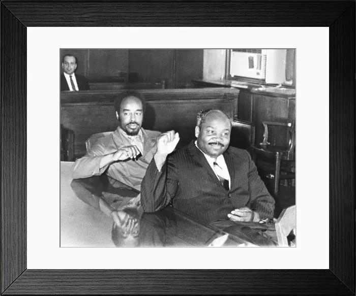 Framed Print : David Hill, leader of the House of Israel cult in court. Cleveland, Ohio. Oct. 1969. In 1971 Hill skipped bail
