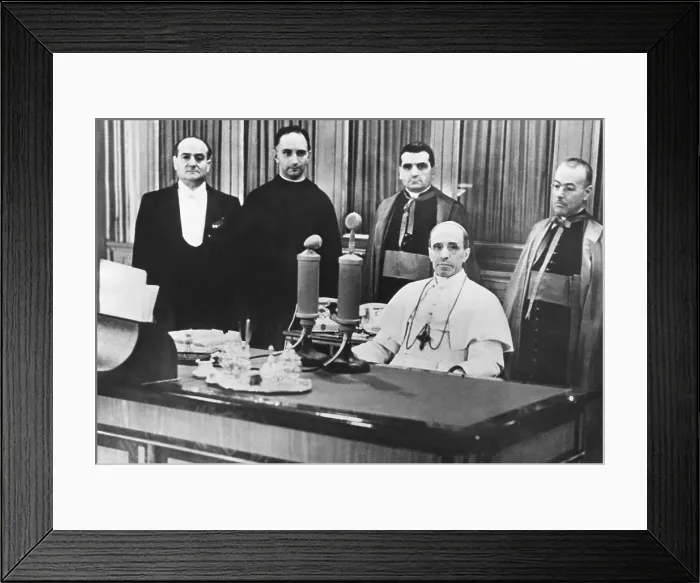 Framed Print : Pope Pius XII made a radio appeal for peace on November 8, 1940 during World War II Framed Print : Pope Pius XII made a radio appeal for peace on November 8, 1940 during World War II