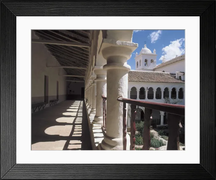 Framed Print : BOLIVIA. CHUQUISACA. Sucre. Franciscan Monastery of La Recoleta (1601). Cloister. AISA / Everett Collection**US SALES ONLY**