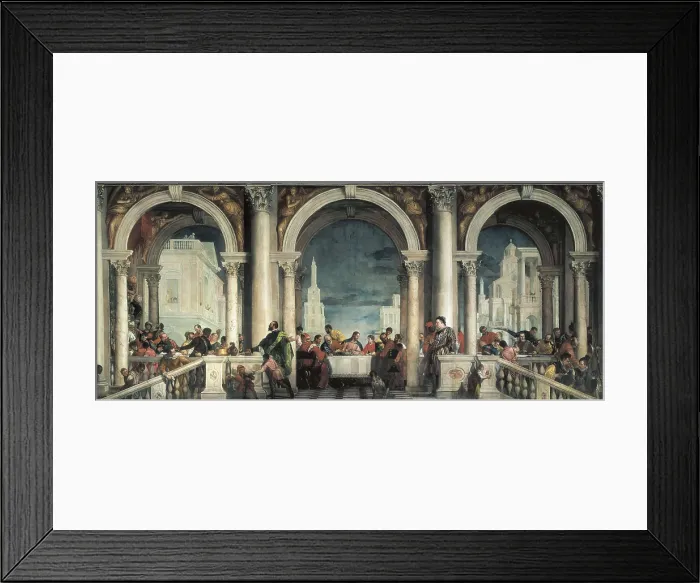 Framed Print : VERONESE, Paolo Caliari, called Paolo (1528-1588). Feast in the House of Levi. 1573. Renaissance art. Cinquecento. Venetian school. Oil on canvas. ITALY. Venice