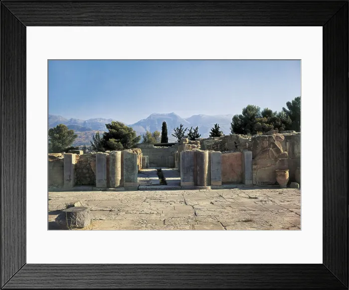 Framed Print : Palace of Phaistos. 1700 BC. GREECE. CRETE. IRAKLION. Phaistos. Entrance into the royal rooms. Minoan art / Cretan art. Middle Minoan period Framed Print : Palace of Phaistos. 1700 BC. GREECE. CRETE. IRAKLION. Phaistos. Entrance into the royal rooms. Minoan art / Cretan art. Middle Minoan period