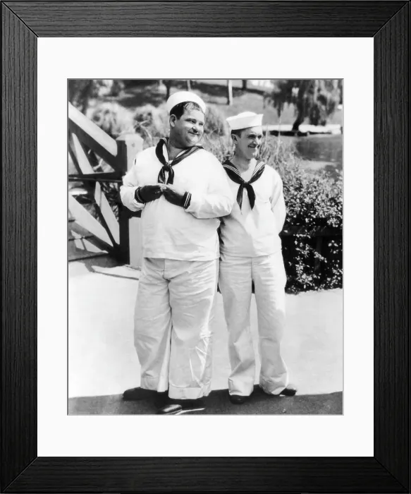 Framed Print : MEN O'WAR, from left: Oliver Hardy, Stan Laurel, (Laurel & Hardy), 1929