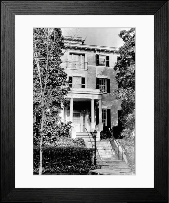 Framed Print : Jacqueline Kennedy, the widow of assassinated President Kennedy, purchased a Federal period Georgetown home, in NW Washington, DC Framed Print : Jacqueline Kennedy, the widow of assassinated President Kennedy, purchased a Federal period Georgetown home, in NW Washington, DC