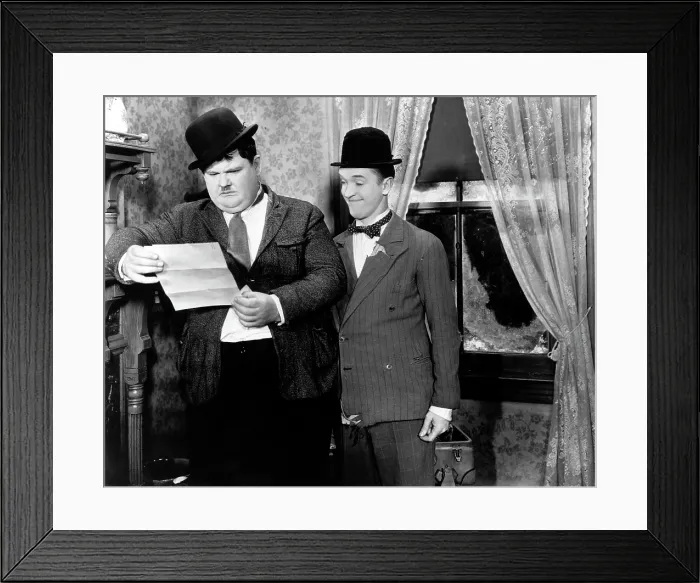 Framed Print : Oliver Hardy and Stan Laurel, ca. 1930s