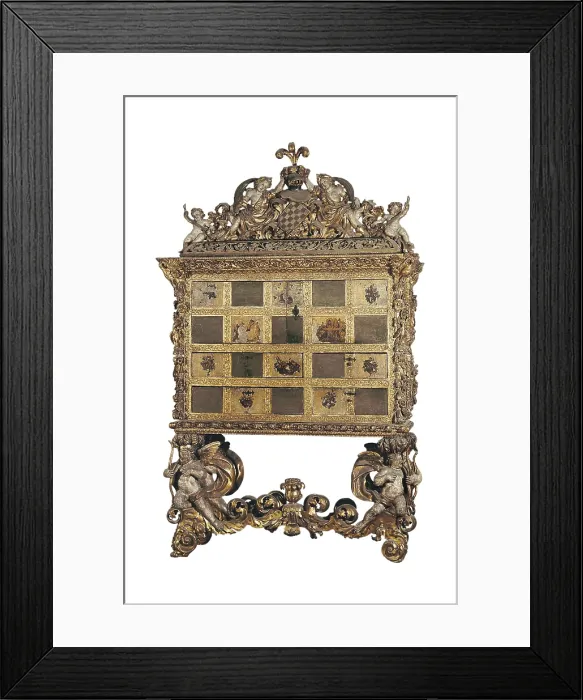 Framed Print : Console Table. 1730. Baroque art. Furniture. SPAIN. Madrid. National Museum of Archaeology. AISA / Everett Collection**US SALES ONLY**
