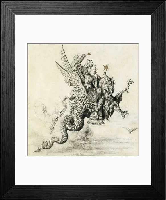 Framed Print : MOREAU, Gustave (1826-1898). The Peri. 1865. Impressionism. Drawing. UNITED STATES OF AMERICA. Chicago. Art Institute of Chicago. AISA / Everett Collection**US SALES ONLY**