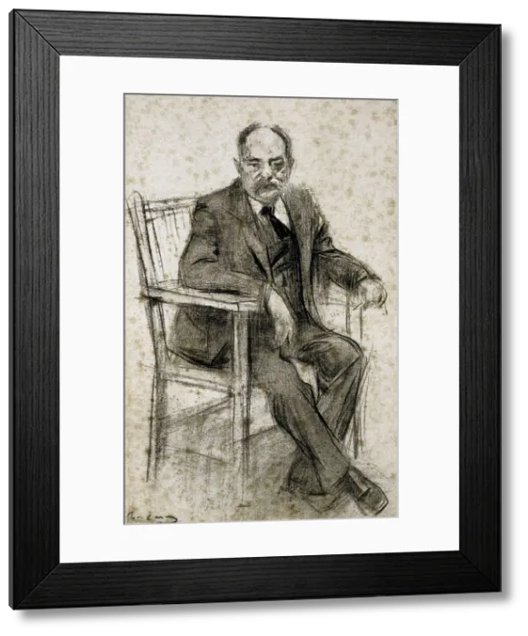 Framed Print : CASAS i CARBO, Ramn (1866-1932). Portrait of Valent Almirall. 1899 - 1905. Drawing. SPAIN. Barcelona. National Art Museum of Catalonia. AISA / Everett Collection**US SALES ONLY**