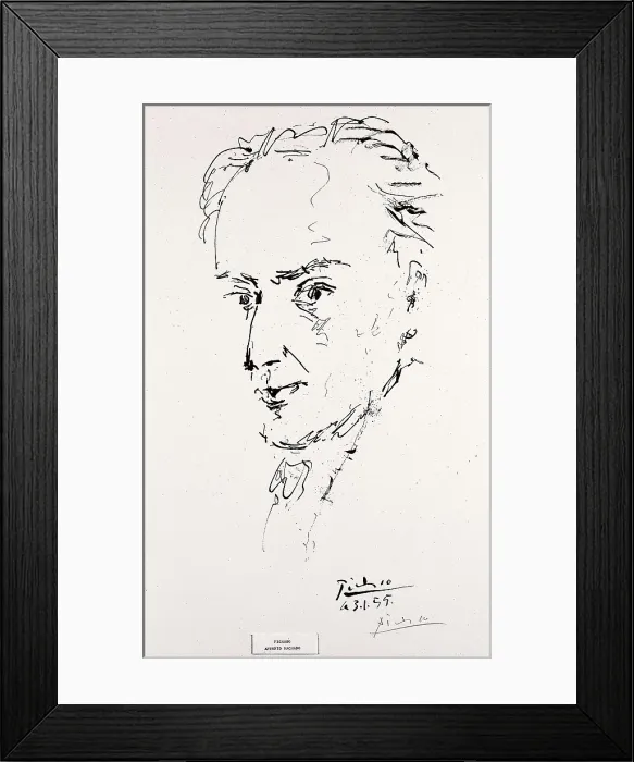 Framed Print : Picasso, Pablo (1881-1973). Antonio Machado. 1955. Portrait signed the 3rd January 1955. Drawing. AISA / Everett Collection - Image has fine art copyright Framed Print : Picasso, Pablo (1881-1973). Antonio Machado. 1955. Portrait signed the 3rd January 1955. Drawing. AISA / Everett Collection - Image has fine art copyright
